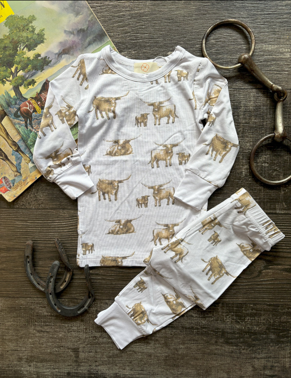 Longhorn Bamboo 2 Piece Pajama Set