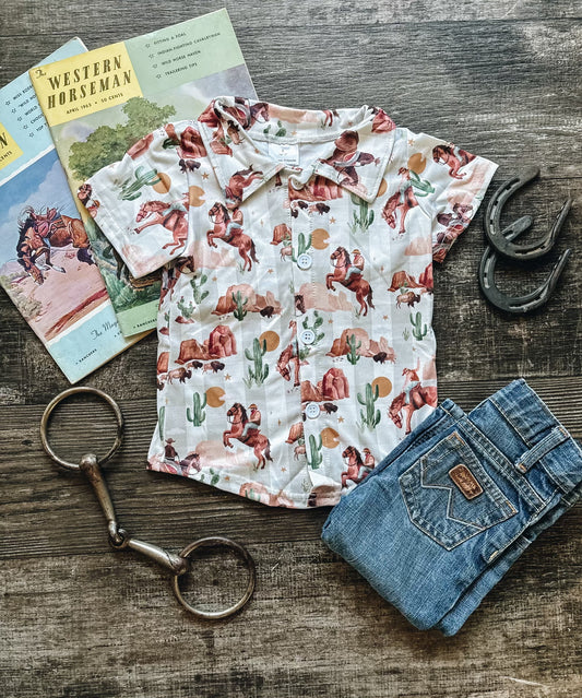 The Buckaroo Button-Up (Baby, Toddler, & Youth)