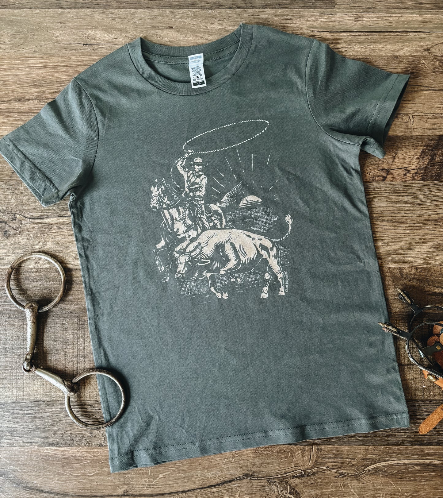 Rustic Roping Tee (12-18M, 2T, 6T, 8Y, 10Y) - Charcoal
