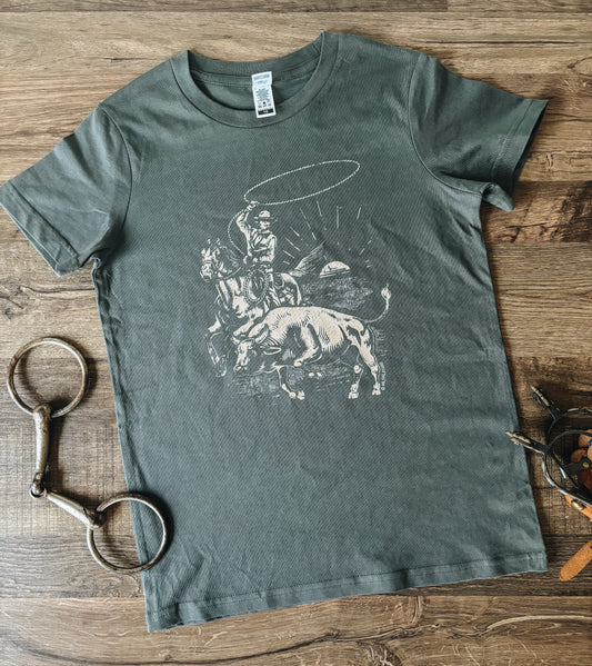 Rustic Roping Tee (12-18M, 2T, 6T, 8Y, 10Y) - Charcoal
