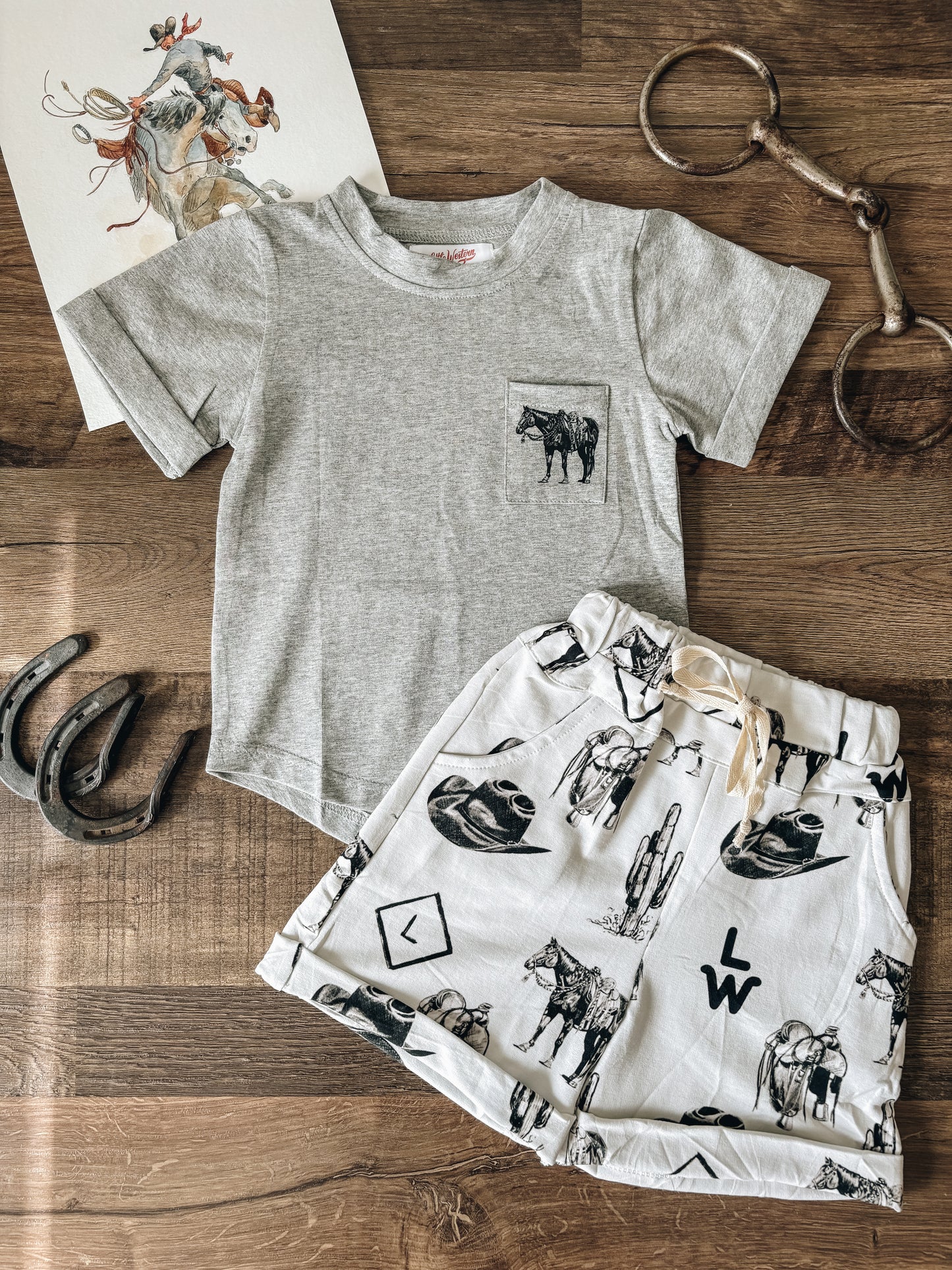 LWB Ranch Horse Boys Shorts Set (Baby, Toddler, & Youth)
