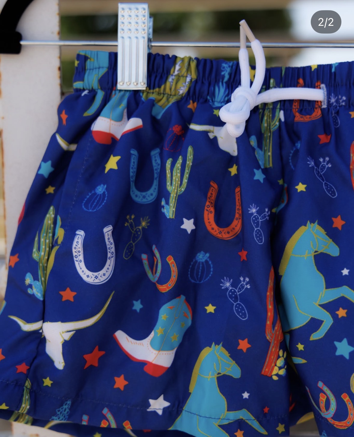 Blue Star Swim Trunks