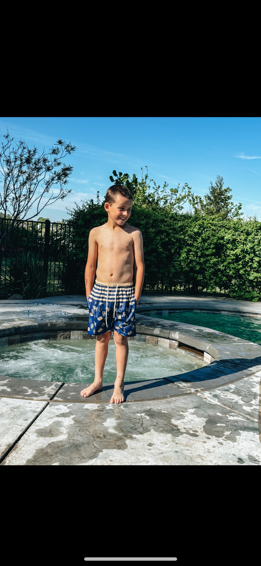 All Things Western Boy's Swim Trunks (Baby, Toddler, and Youth) - Royal Blue