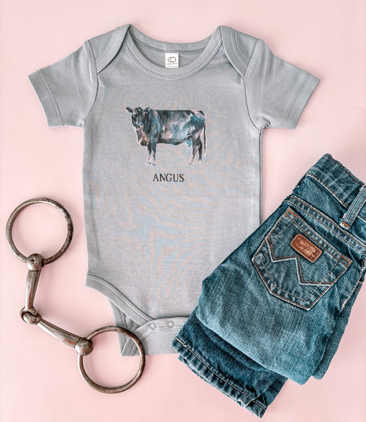 Angus Baby Bodysuit (3-6M) - Mist