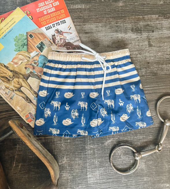 All Things Western Boy's Swim Trunks (Baby, Toddler, and Youth) - Royal Blue