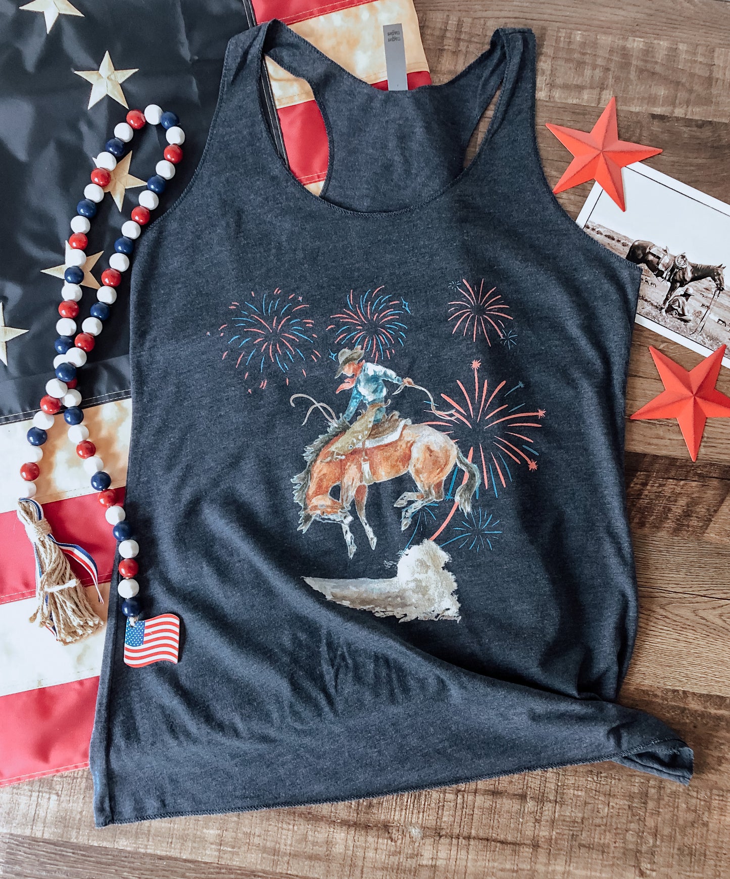 Blowin' Up Firework Show Women's Tank - Vintage Navy