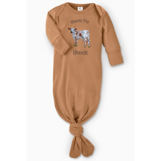 Born To Buck Infant Gown - Ginger