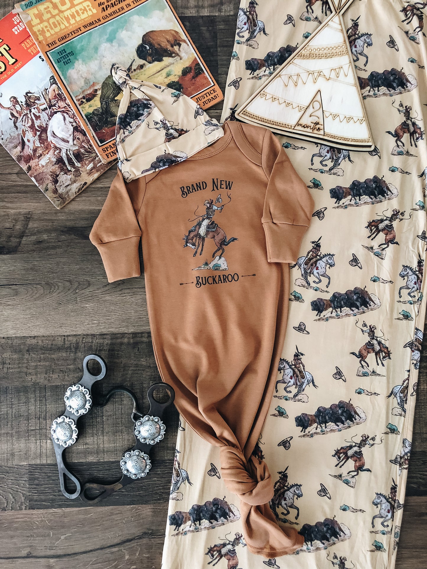 Brand New Buckaroo Infant Gown - Ginger