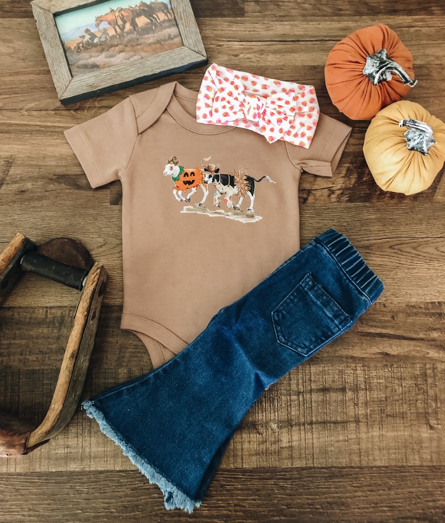 Calves in Halloween Costumes (2T & 4T) - Walnut/Latte