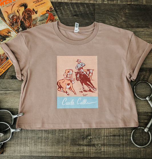 Cattle Call Women's Crop Top (Women's Medium) - Purple