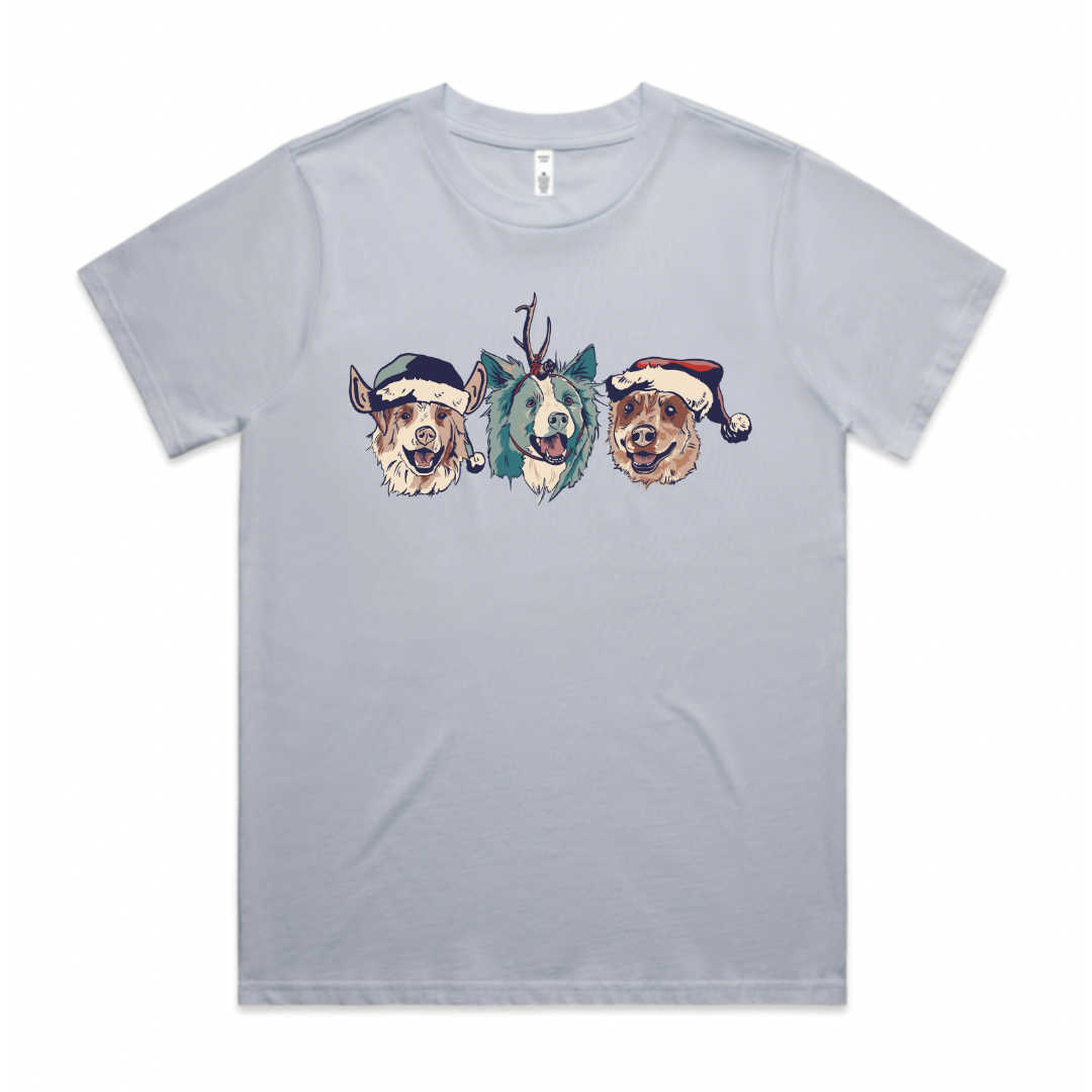 Christmas Cowdogs Tee (Adult) - Powder Blue