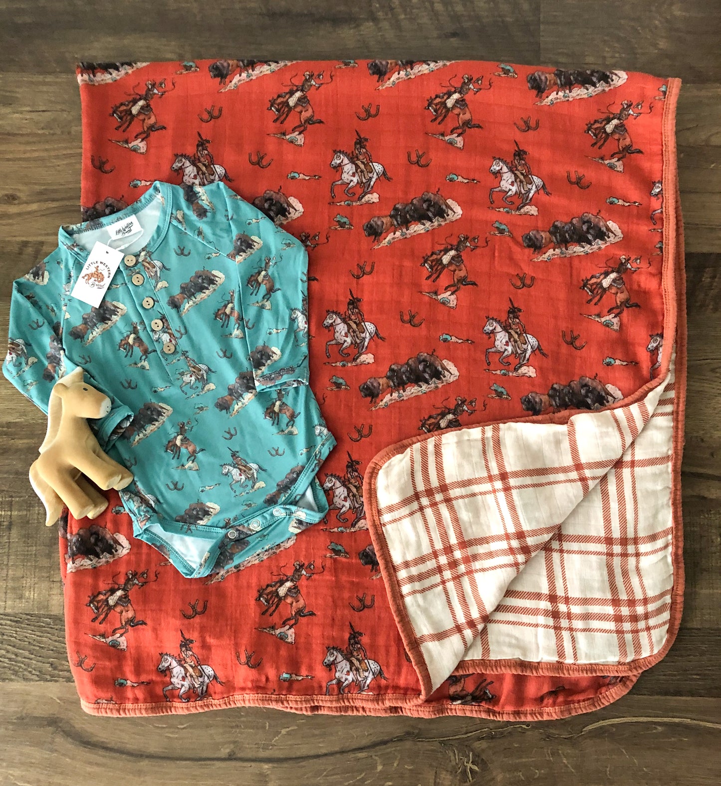 Cowboy's & Indian's Bamboo Muslin Blanket