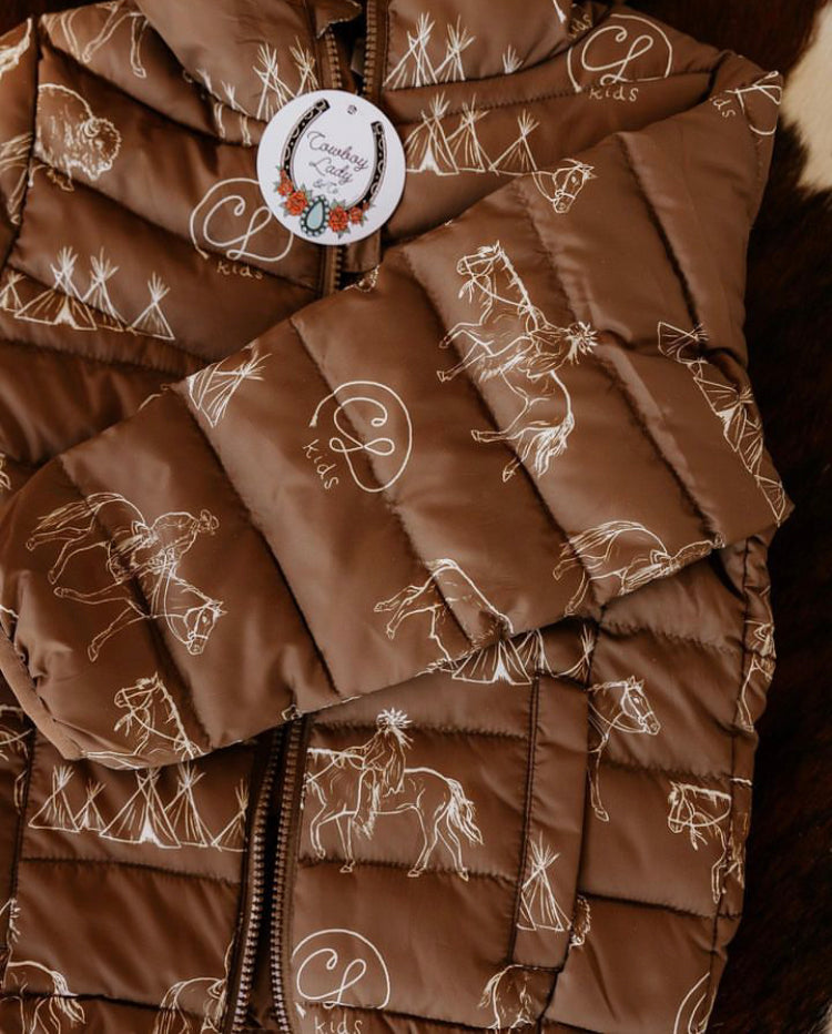Cowboy's & Indian's Western Puffer Jacket (Youth)