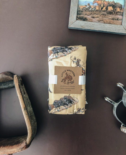 Cowboy's & Indian's Bamboo Swaddle Blanket