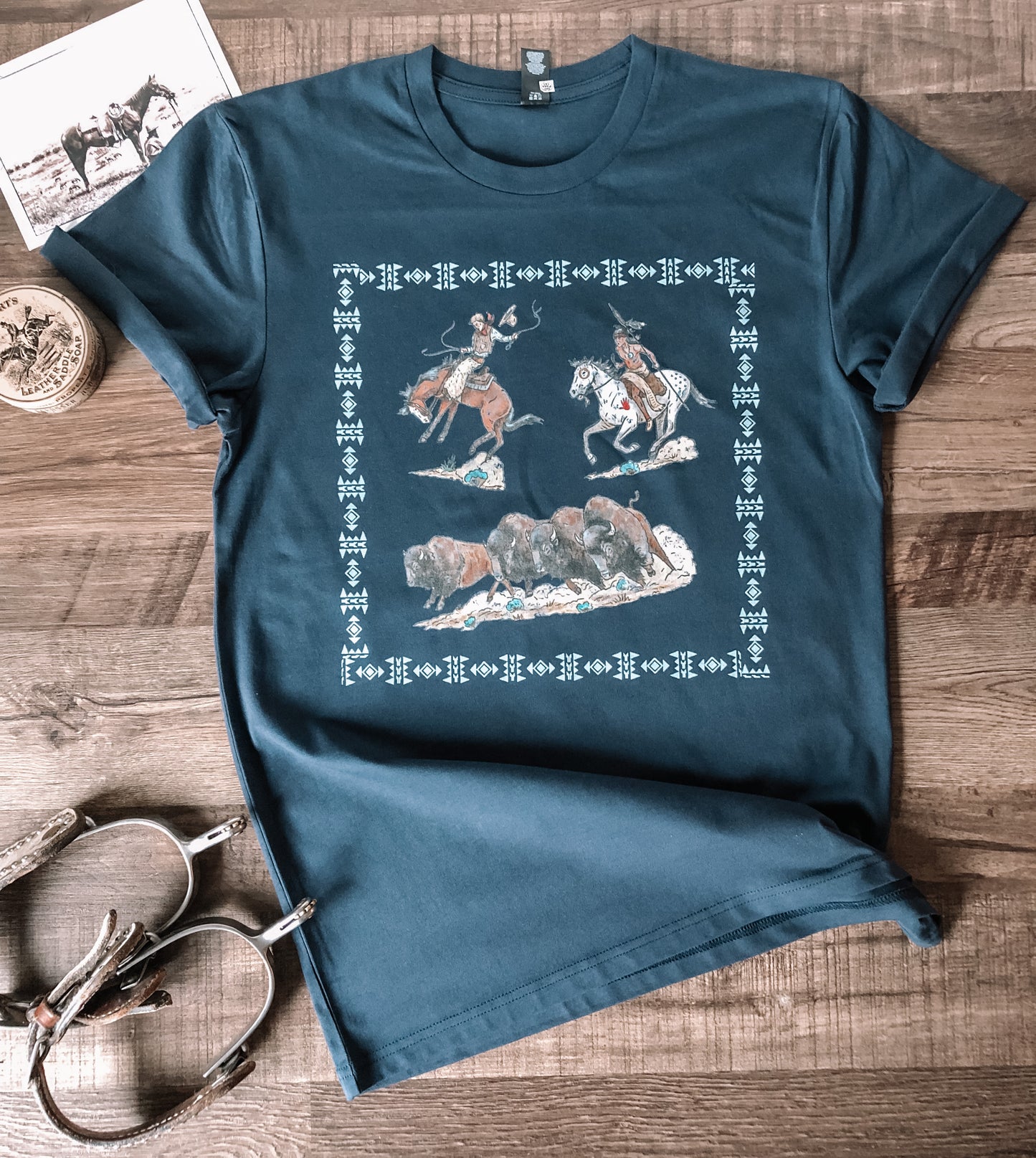 Cowboy's & Indian's Tee (Adult 2XL) - Navy