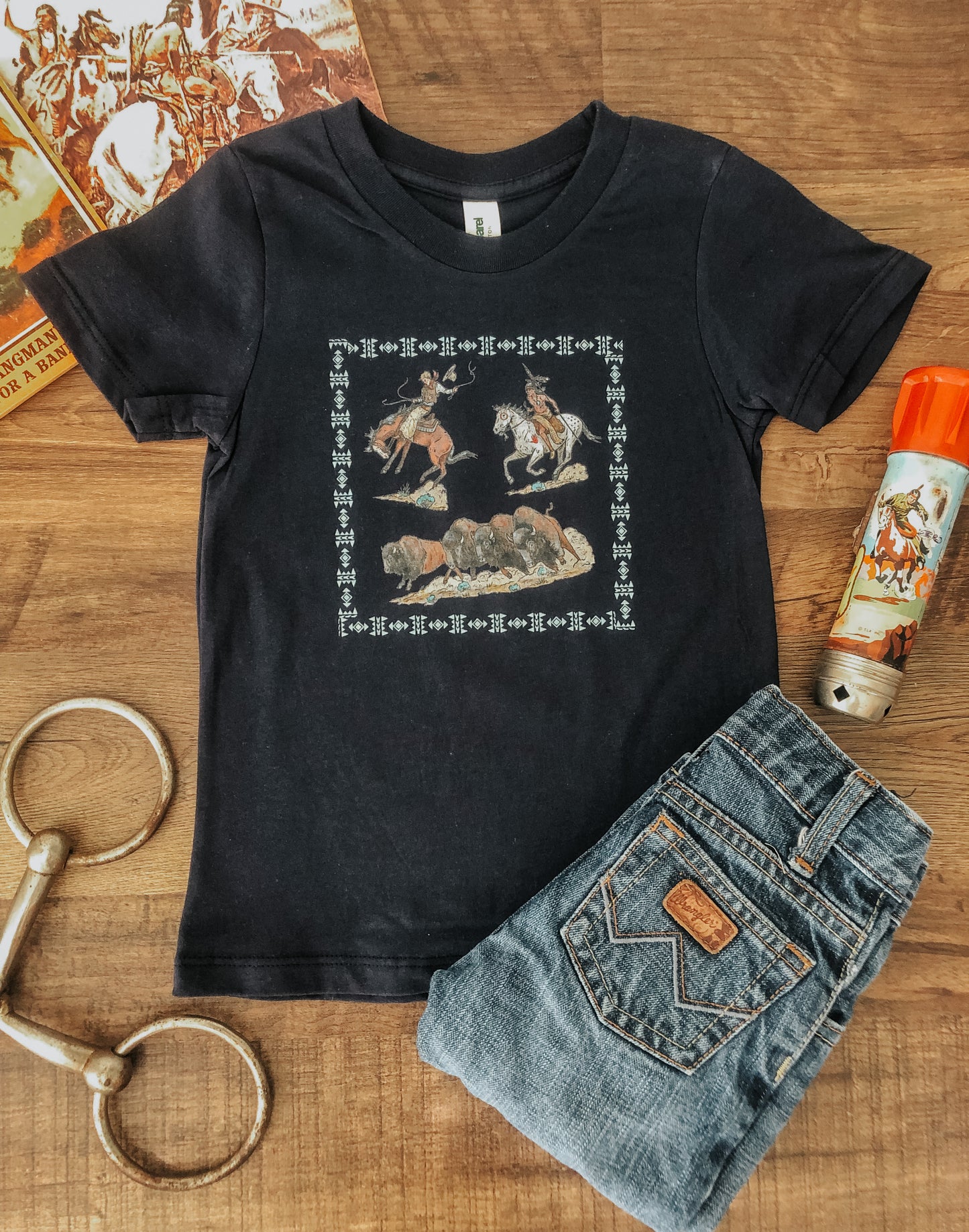 Cowboy's & Indian's Tee - Dark Blue (4T)