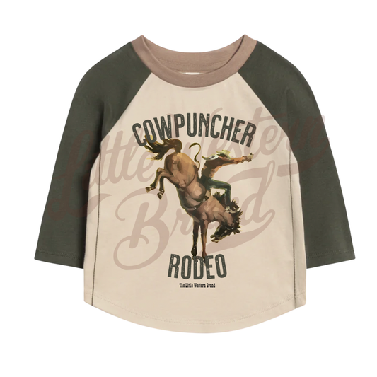 Cowpuncher Rodeo Baseball Tee (Baby & Toddler) - Olive