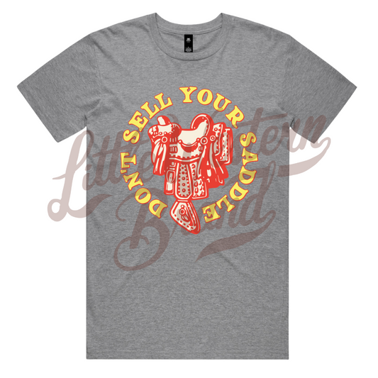 Don't Sell Your Saddle T-Shirt (Adult Small) - Heather Grey
