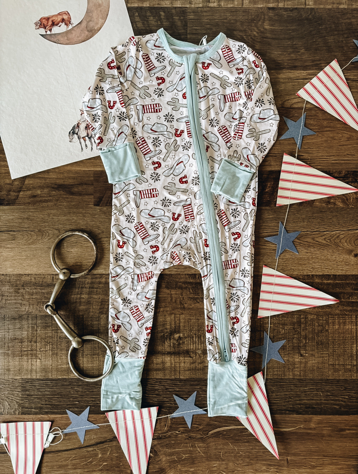 Western Cowboy 4th of July Bamboo Pajamas (Baby & Toddler)