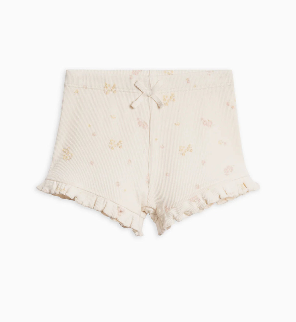 Ribbed Ruffle Shorts (Baby & Toddler) - Floral