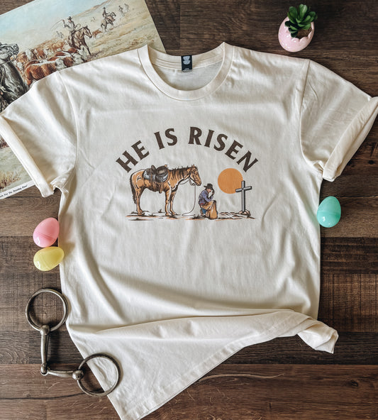 He Is Risen Adult Tee (Adult Medium) - Natural
