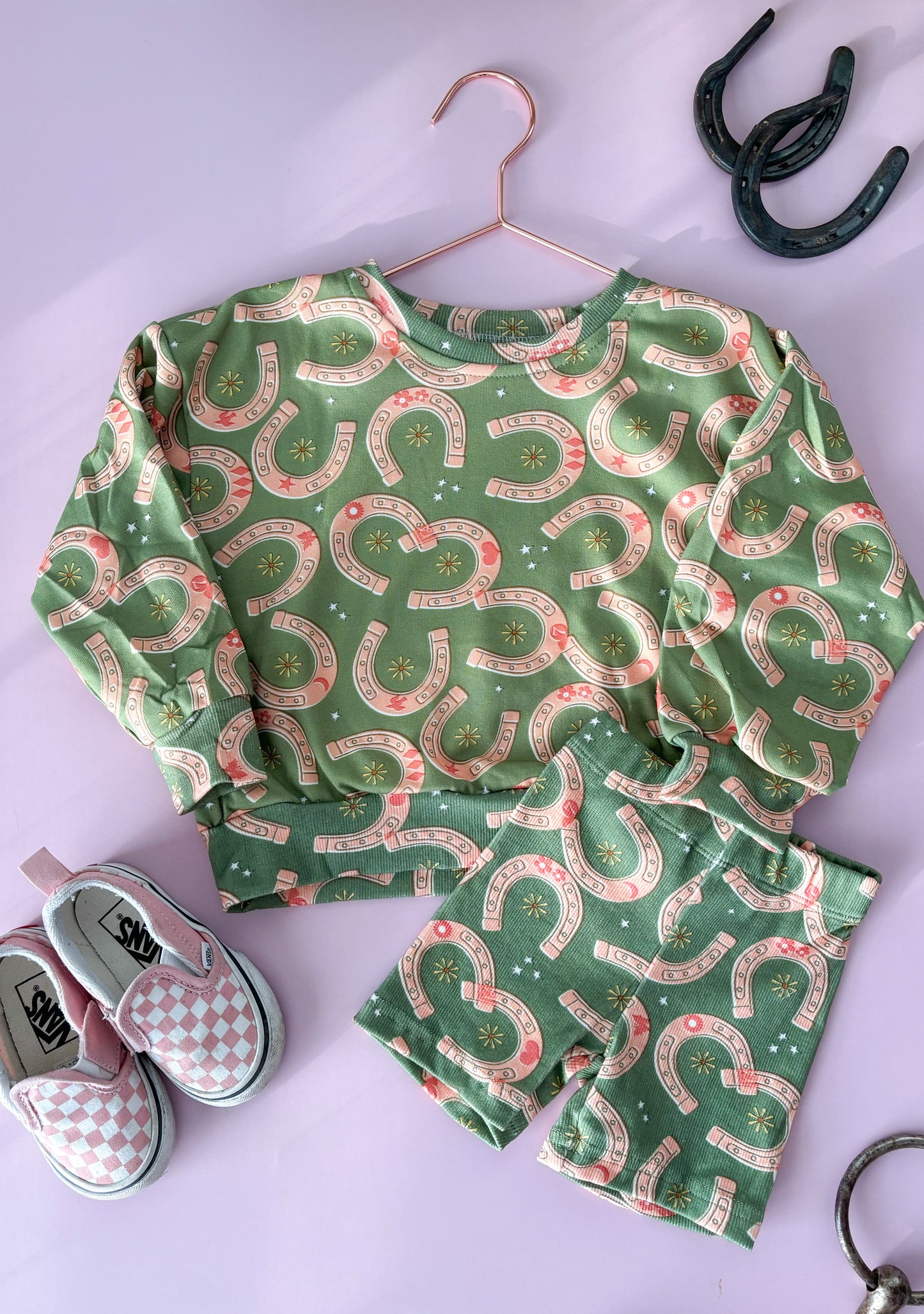 Lucky Horseshoe Pullover and Shorts Set (Baby, Toddler, & Youth)