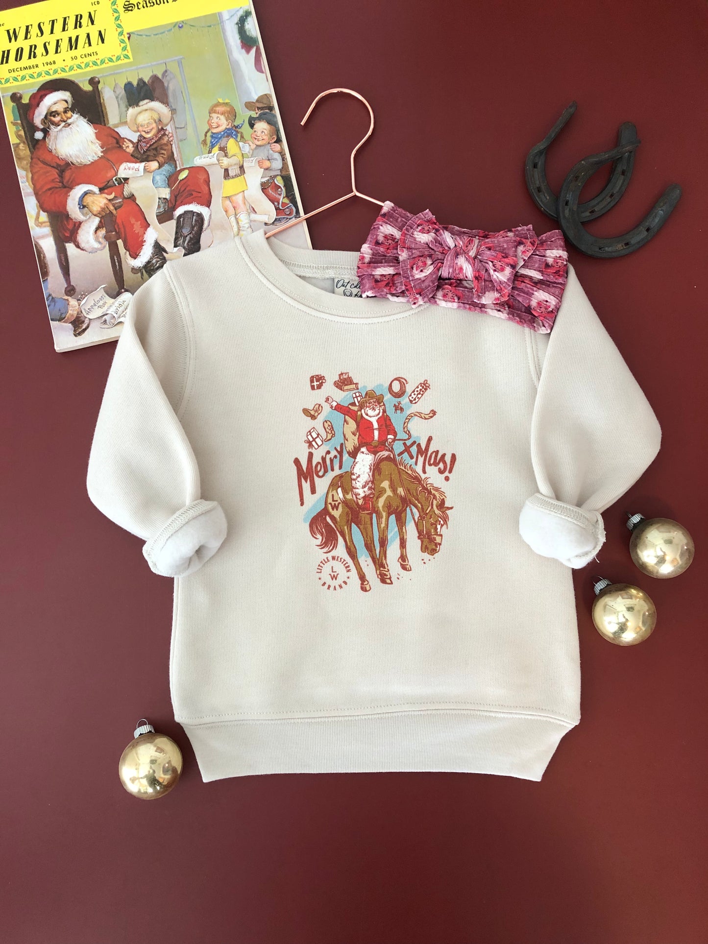 LWB Merry Xmas! Crewneck Sweatshirt (Toddler) - Natural