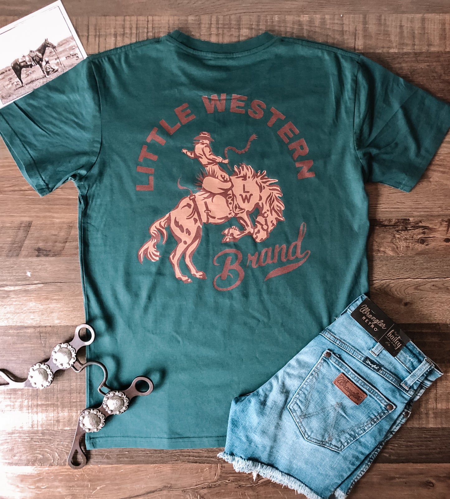 LWB Logo Tee (Adult) Double Sided - Emerald