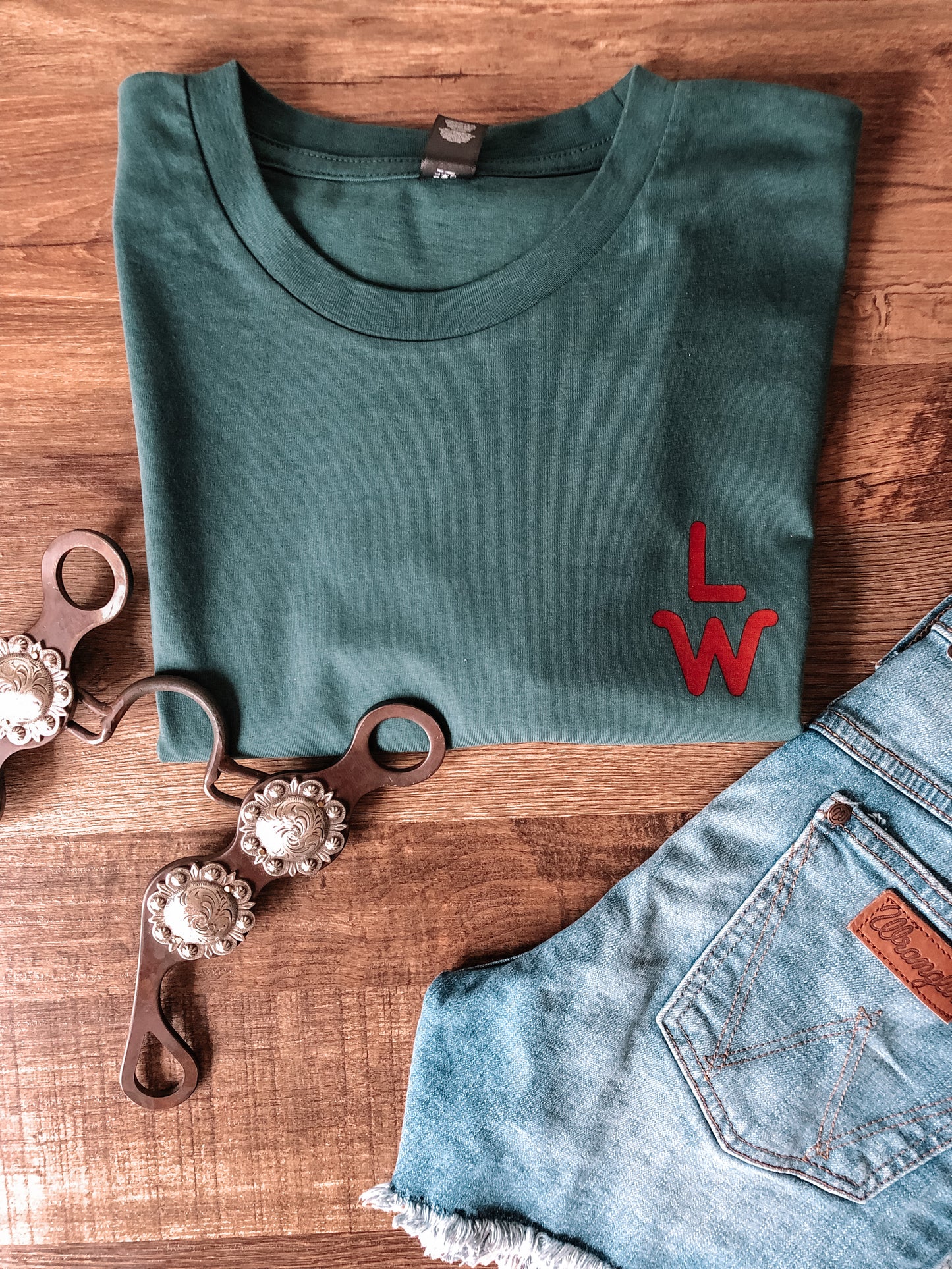 LWB Logo Tee (Adult) Double Sided - Emerald