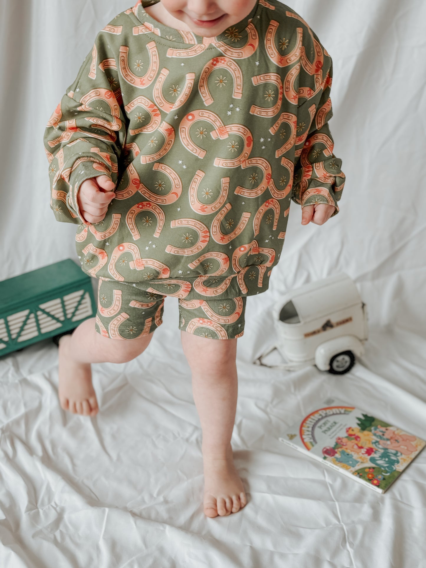 Lucky Horseshoe Pullover and Shorts Set (Baby, Toddler, & Youth)
