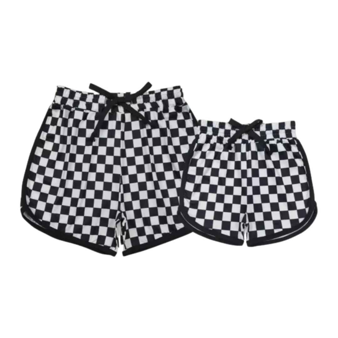 Checker Print Mommy & Mini Shorts (Baby, Toddler & Youth)