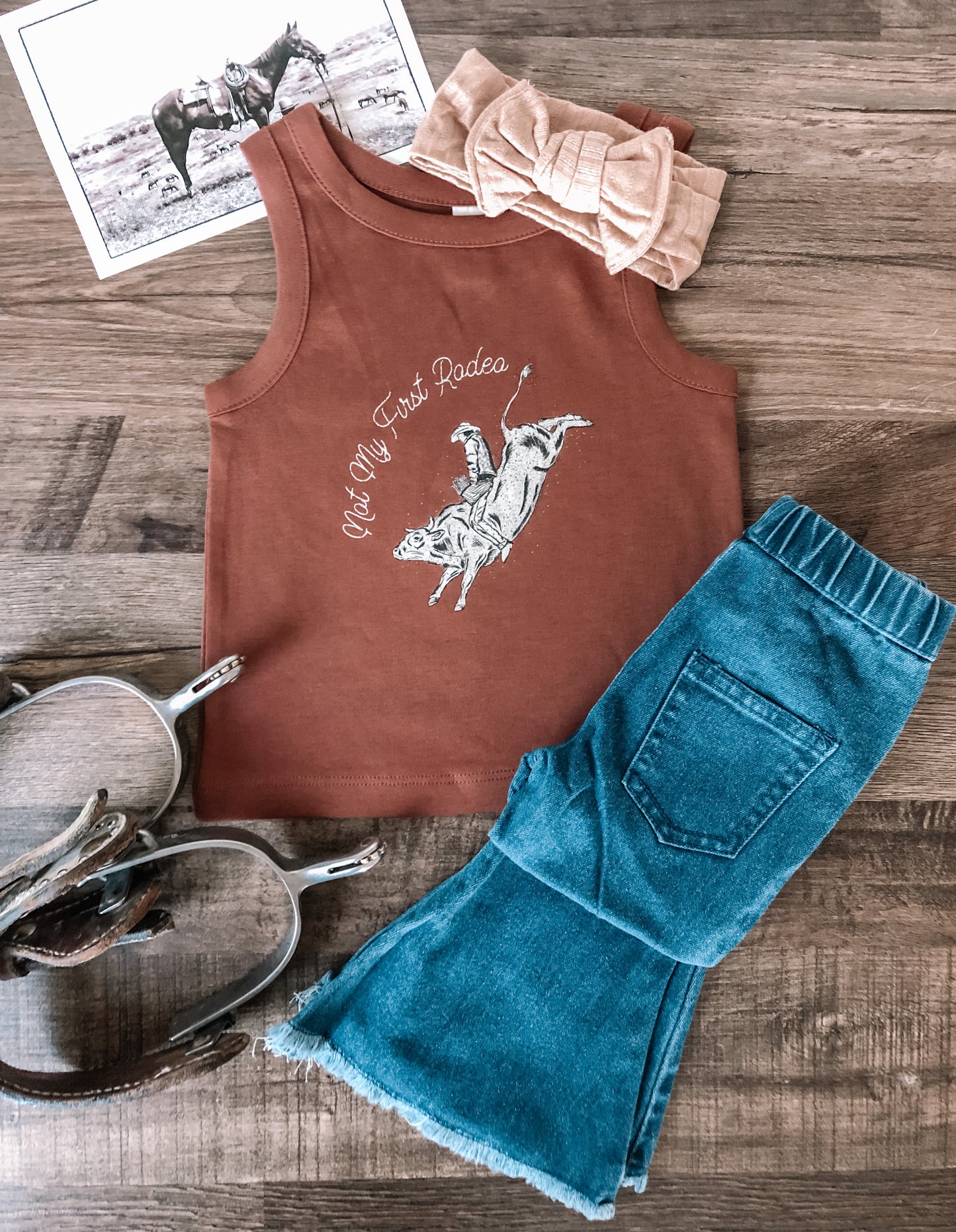 Not My First Rodeo Tank (Baby & Toddler) - Pecan