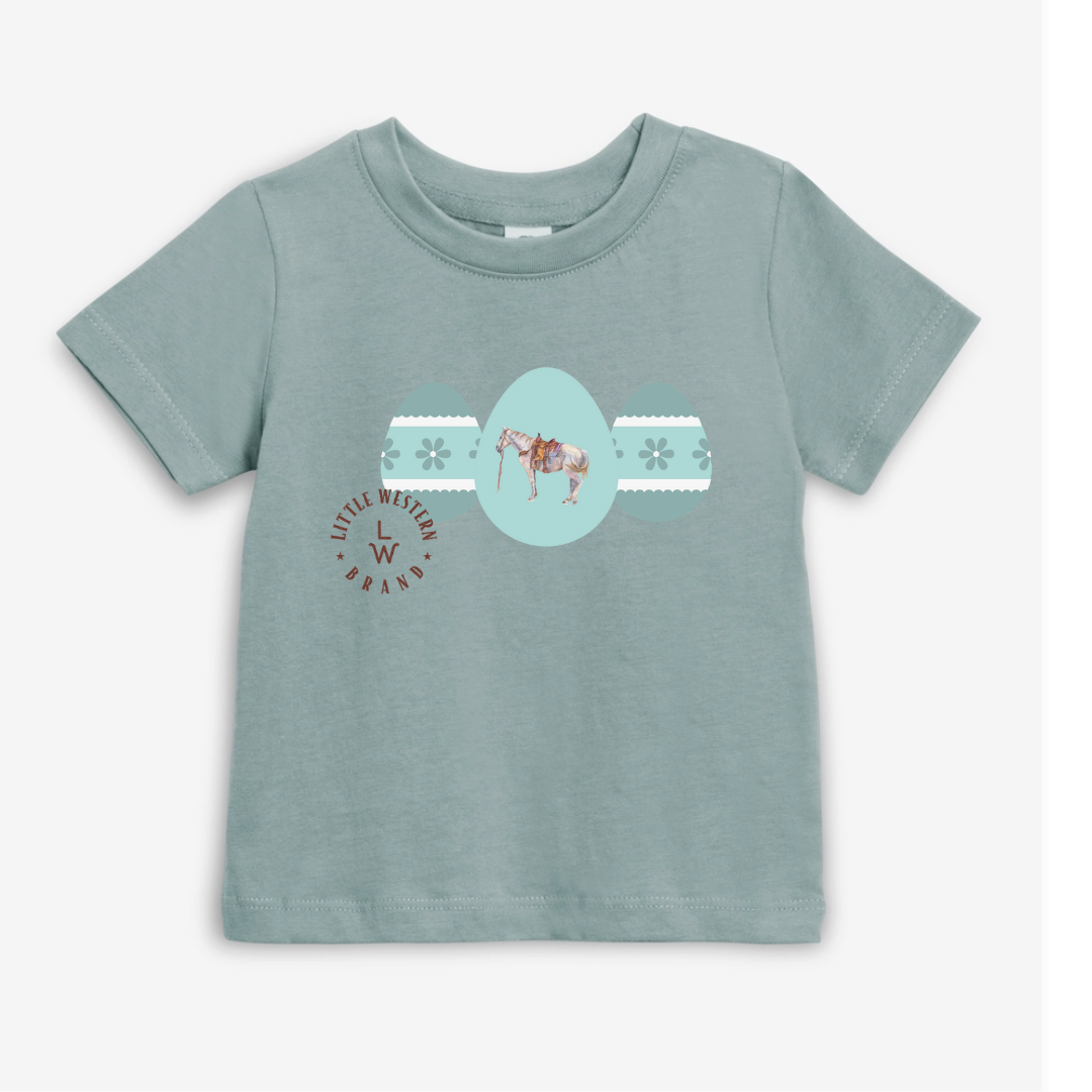 Ranch Horse Eggs Tee (2T) - Tide