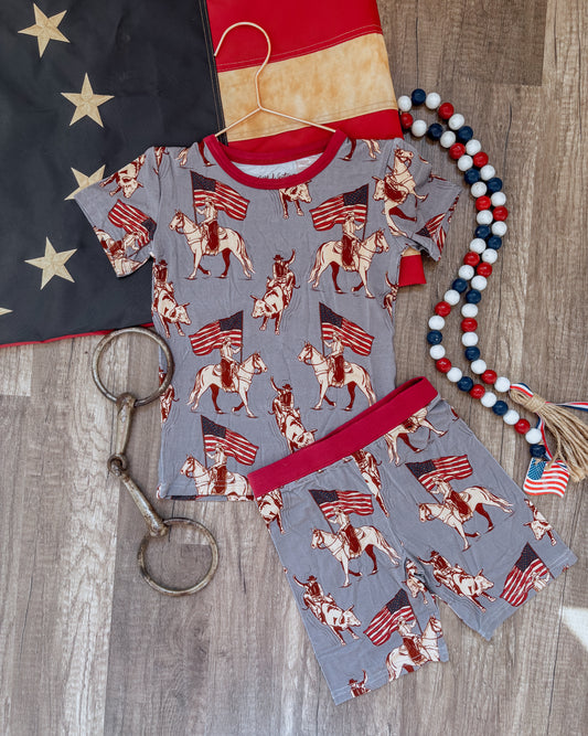 Red, White and Rodeo Bamboo Pajamas (Toddler & Youth)