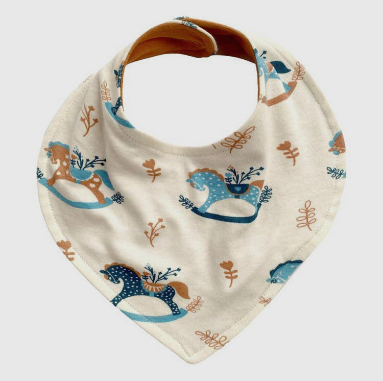Rocking Horse Organic Bandana Bib
