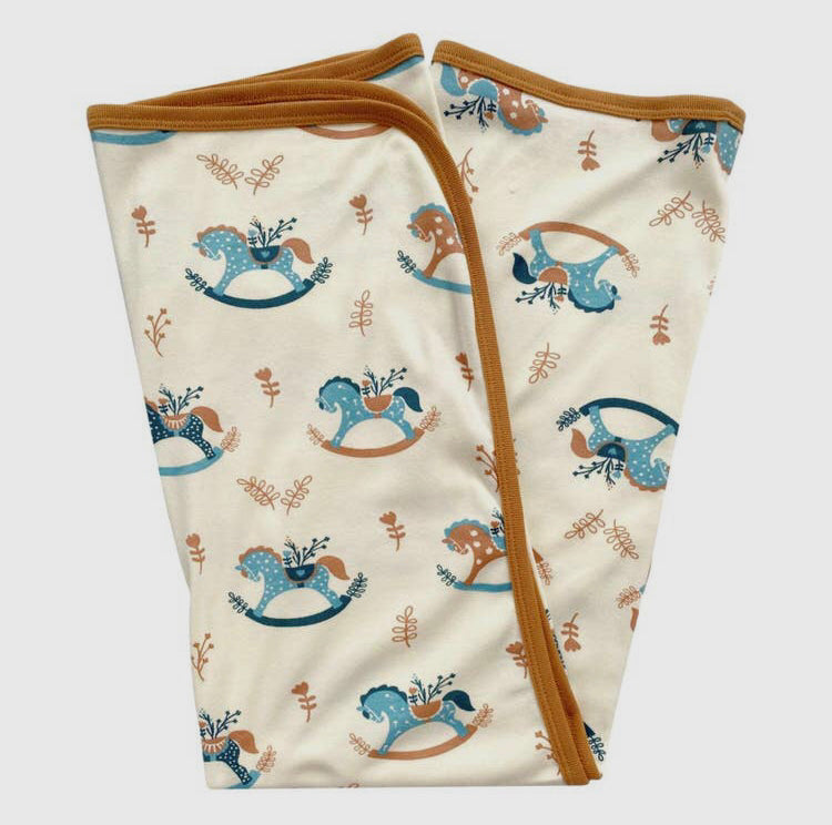 Rocking Horse Receiving Blanket