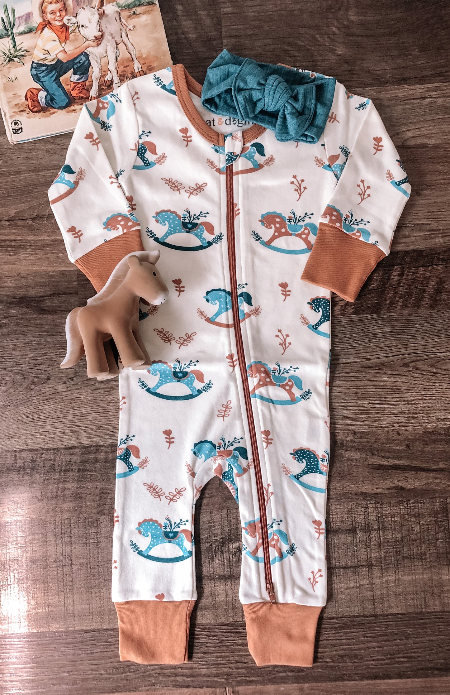 Rocking Horse Organic Cotton Zipper Sleeper (Baby)