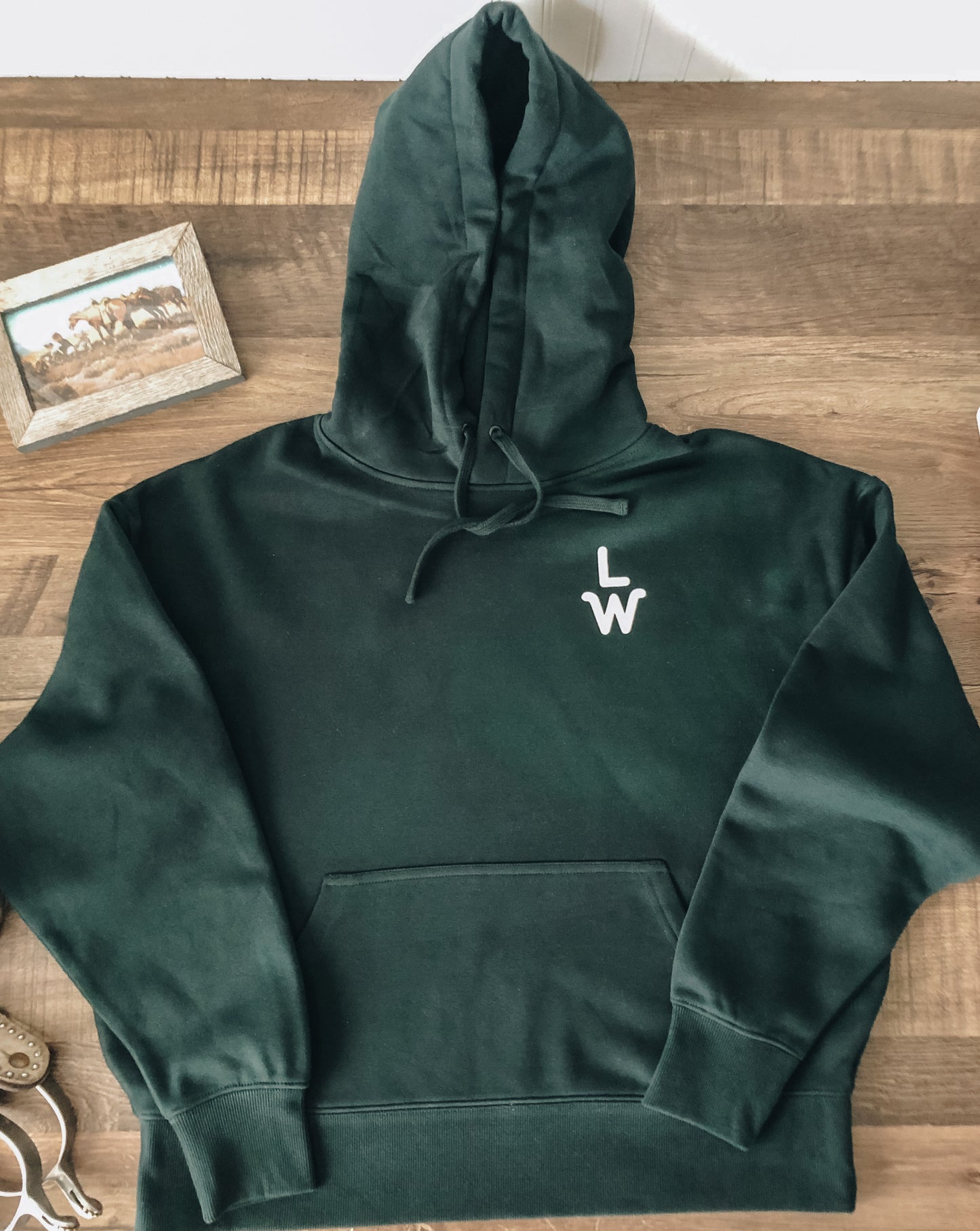 Rodeo Rig Womens Hooded Sweatshirt (Women's) - Pine Green