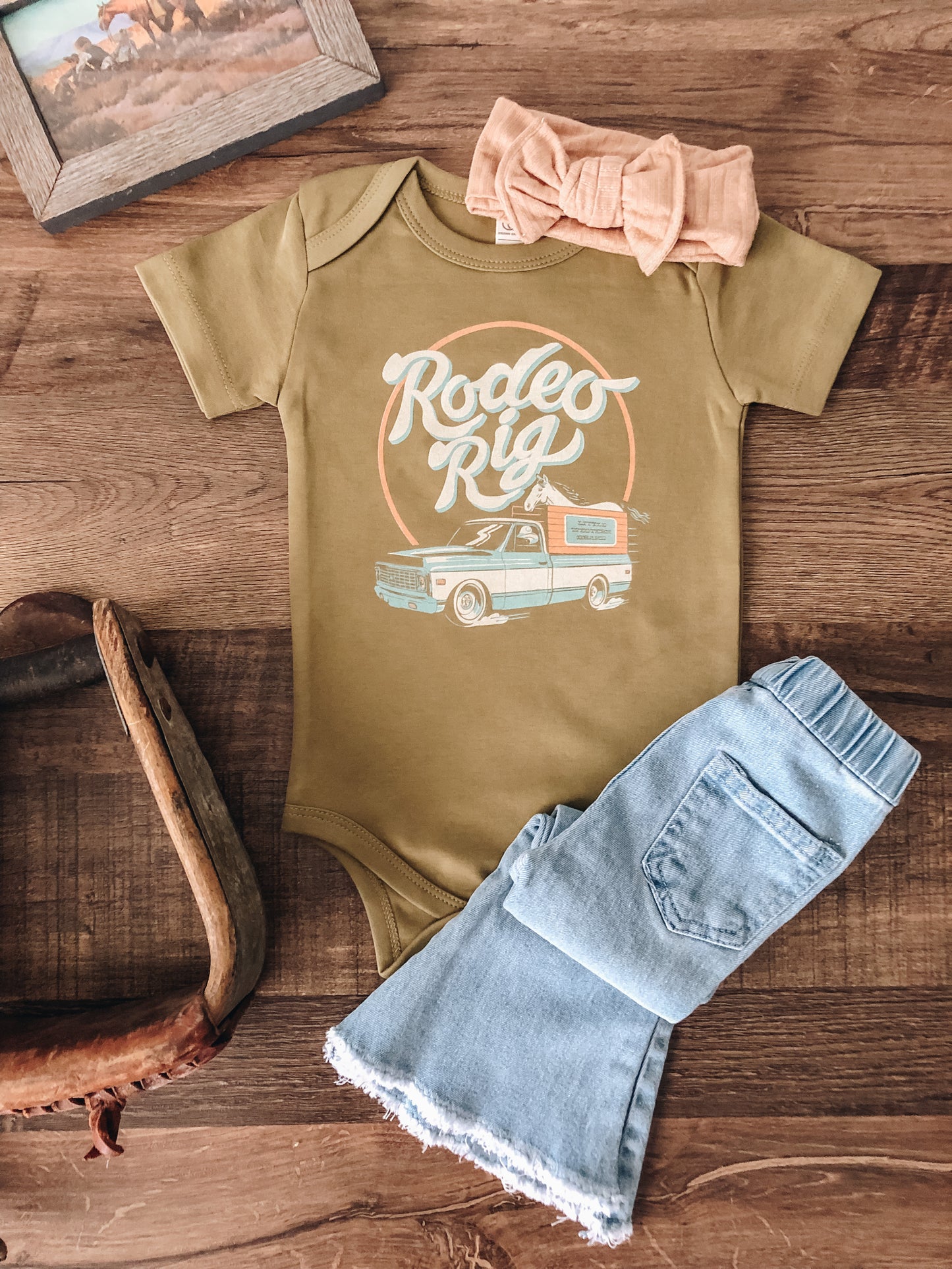 Rodeo Rig (Baby, Toddler, & Youth) - Hunter Green