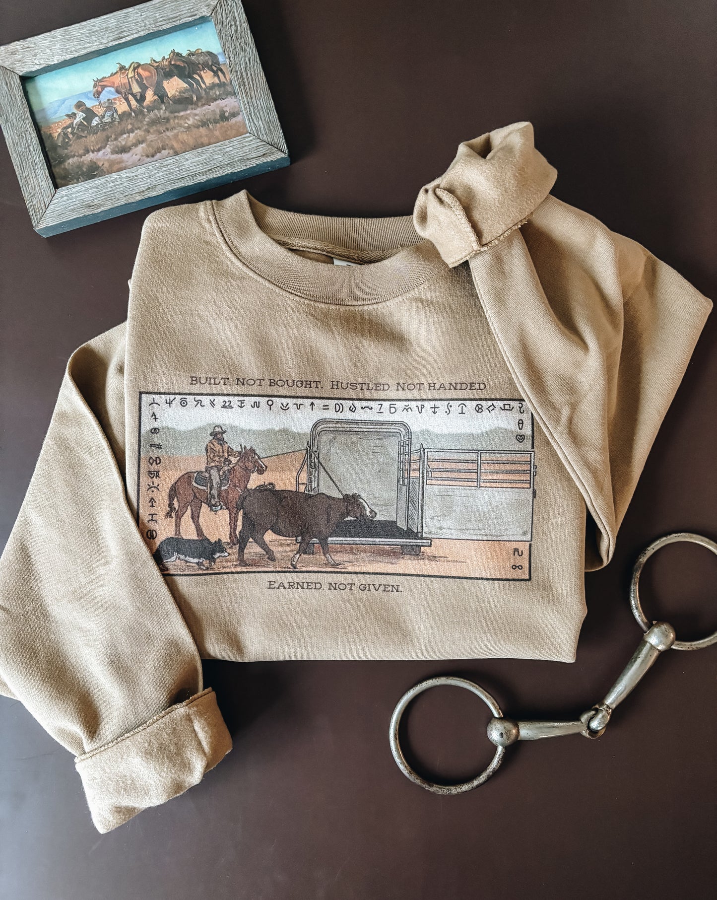 Rope and Load Crewneck Sweatshirt (Adult Large & XL) - Sand