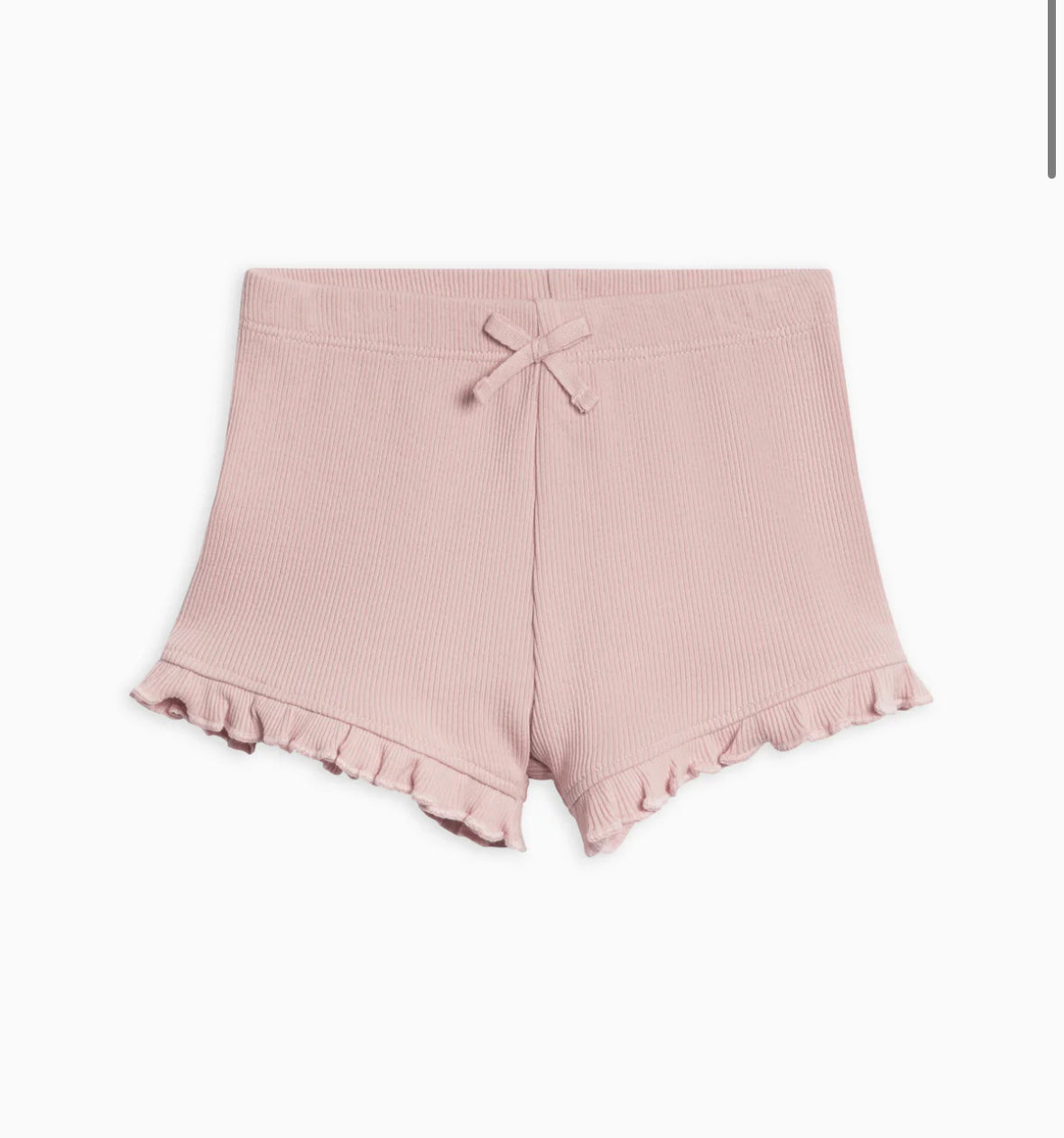 Ribbed Ruffle Shorts (Baby & Toddler) - Rose