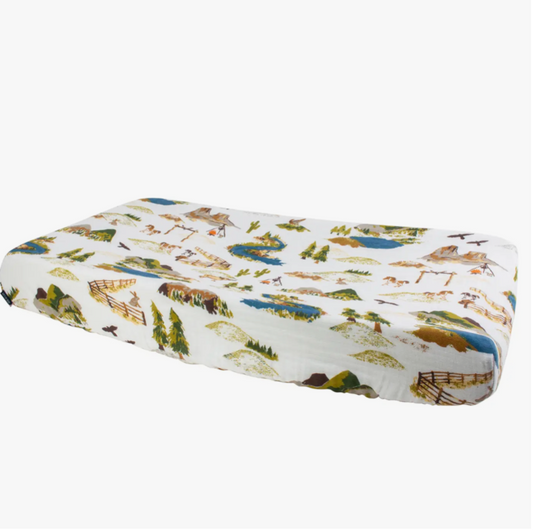Wyoming Cotton Muslin Changing Pad Cover