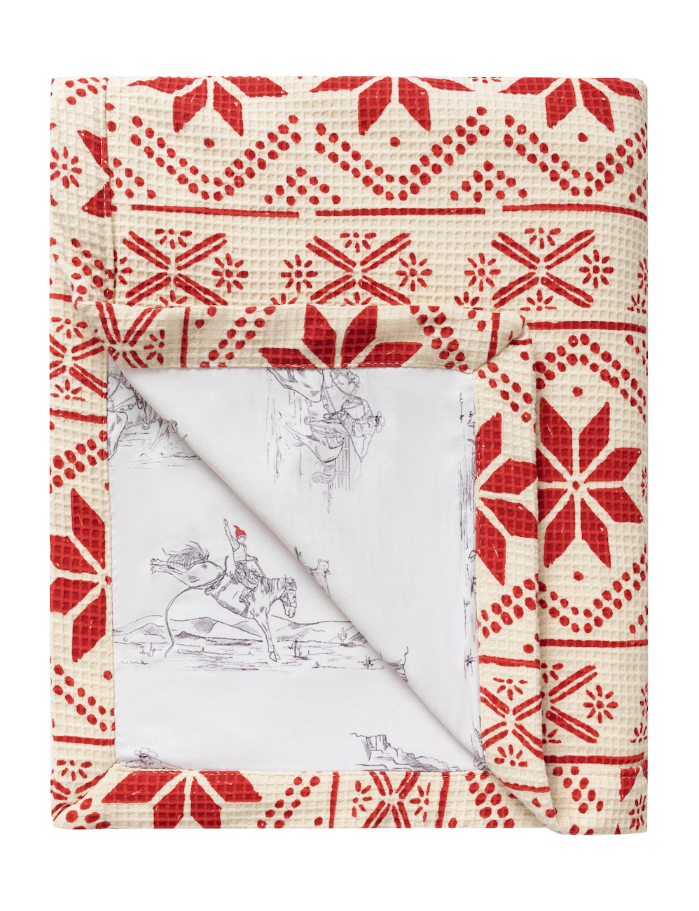 Christmas on the Range Bamboo Waffle Blanket