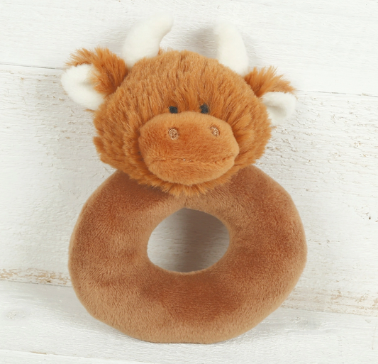 Scottish Highland Baby Plush Toy Rattle