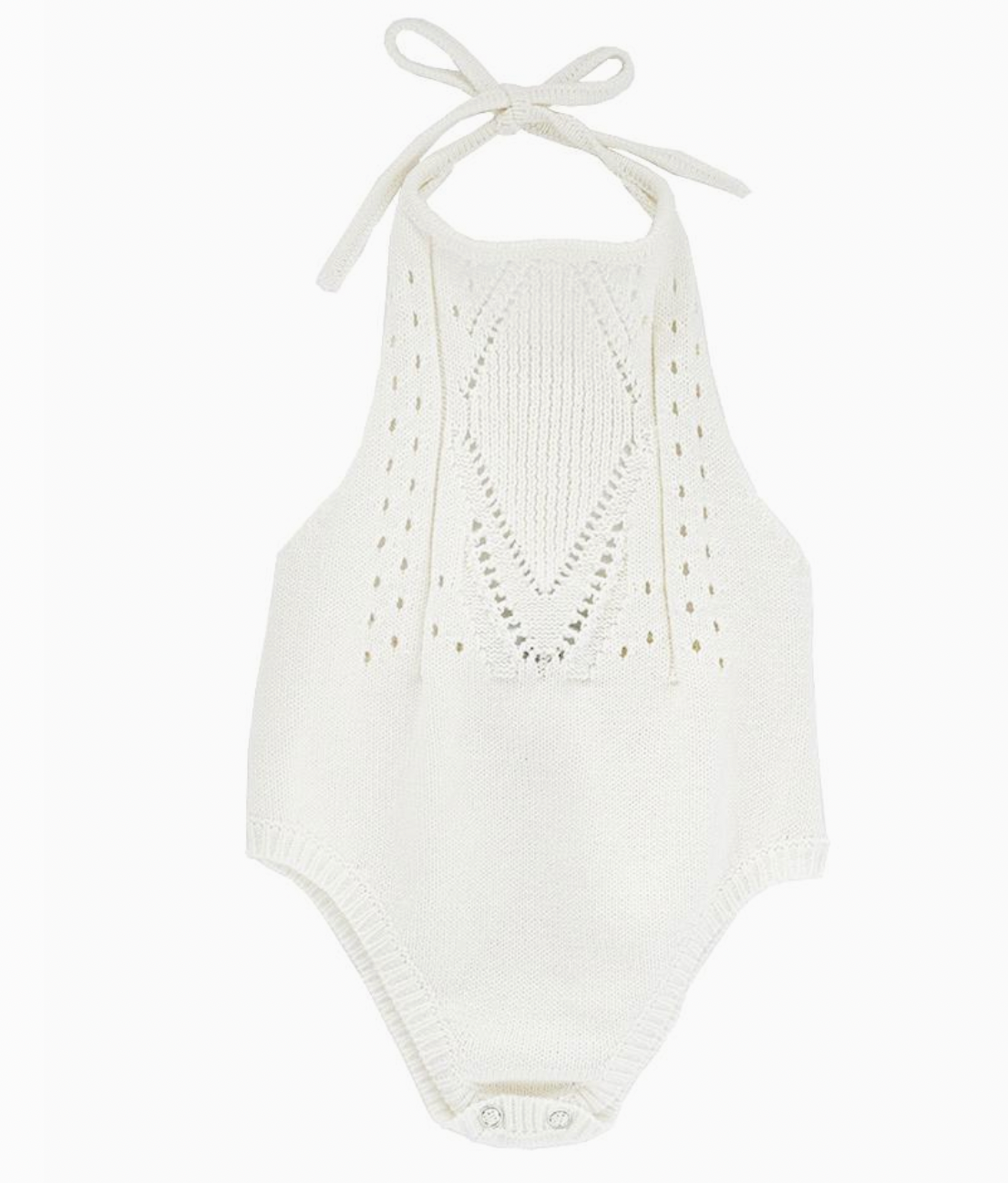 Drake Crochet Halter Romper - Gardenia