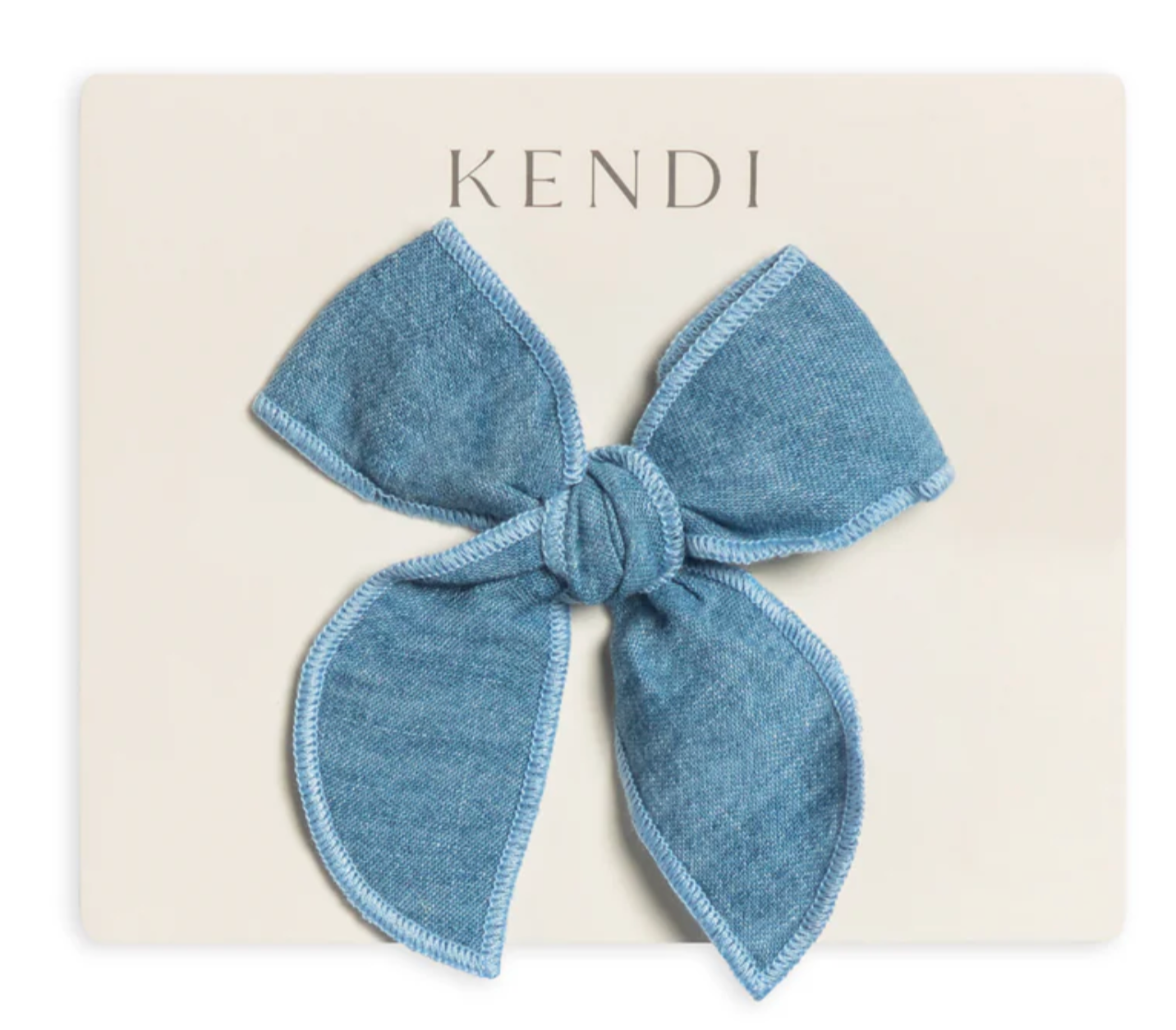 Chambray Bow Clip