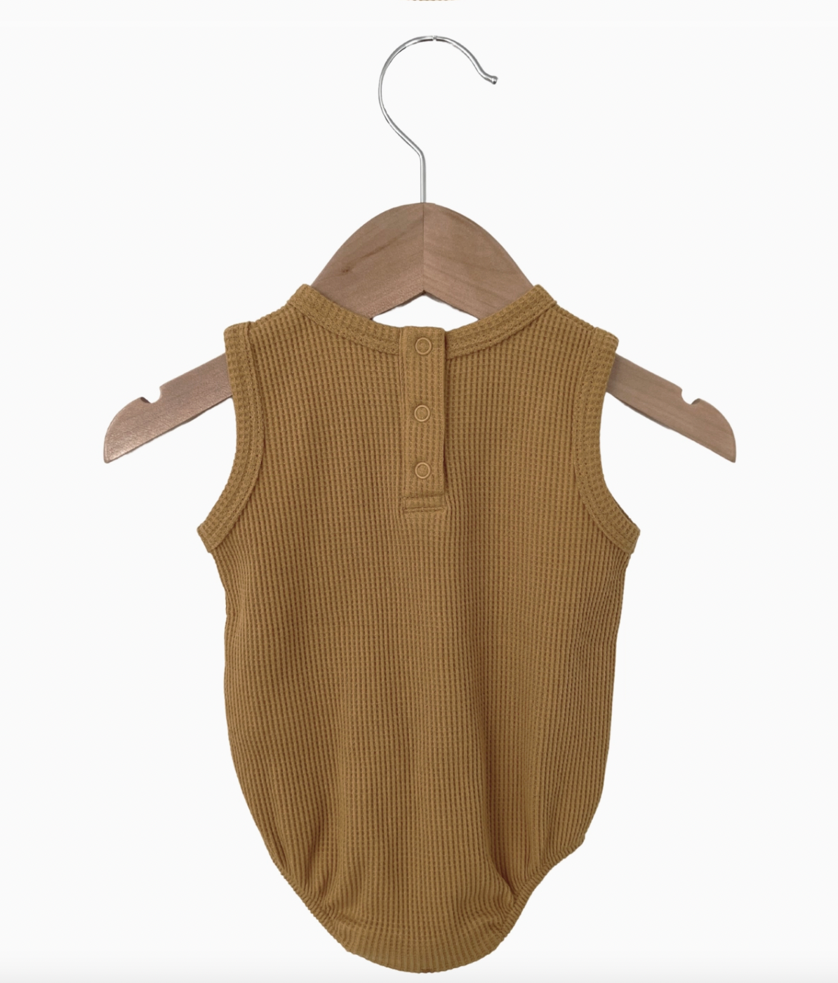 High Roller Organic Waffle Bubble Romper (Baby) - Honey