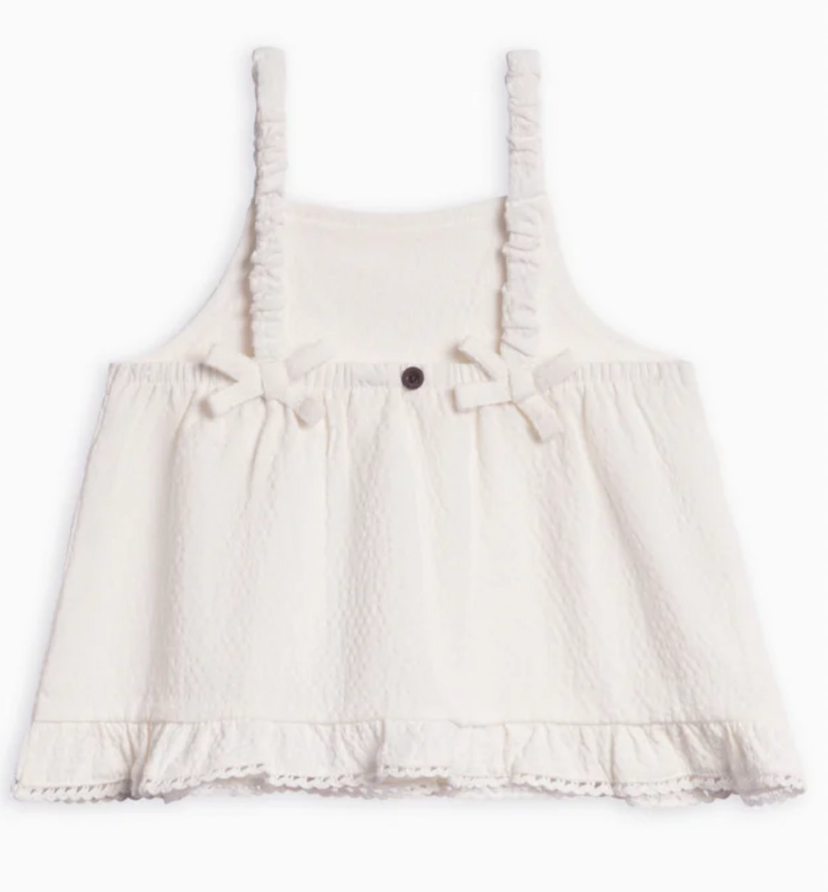 Laying Foal Seersucker Ruffle Tank (6-12M)