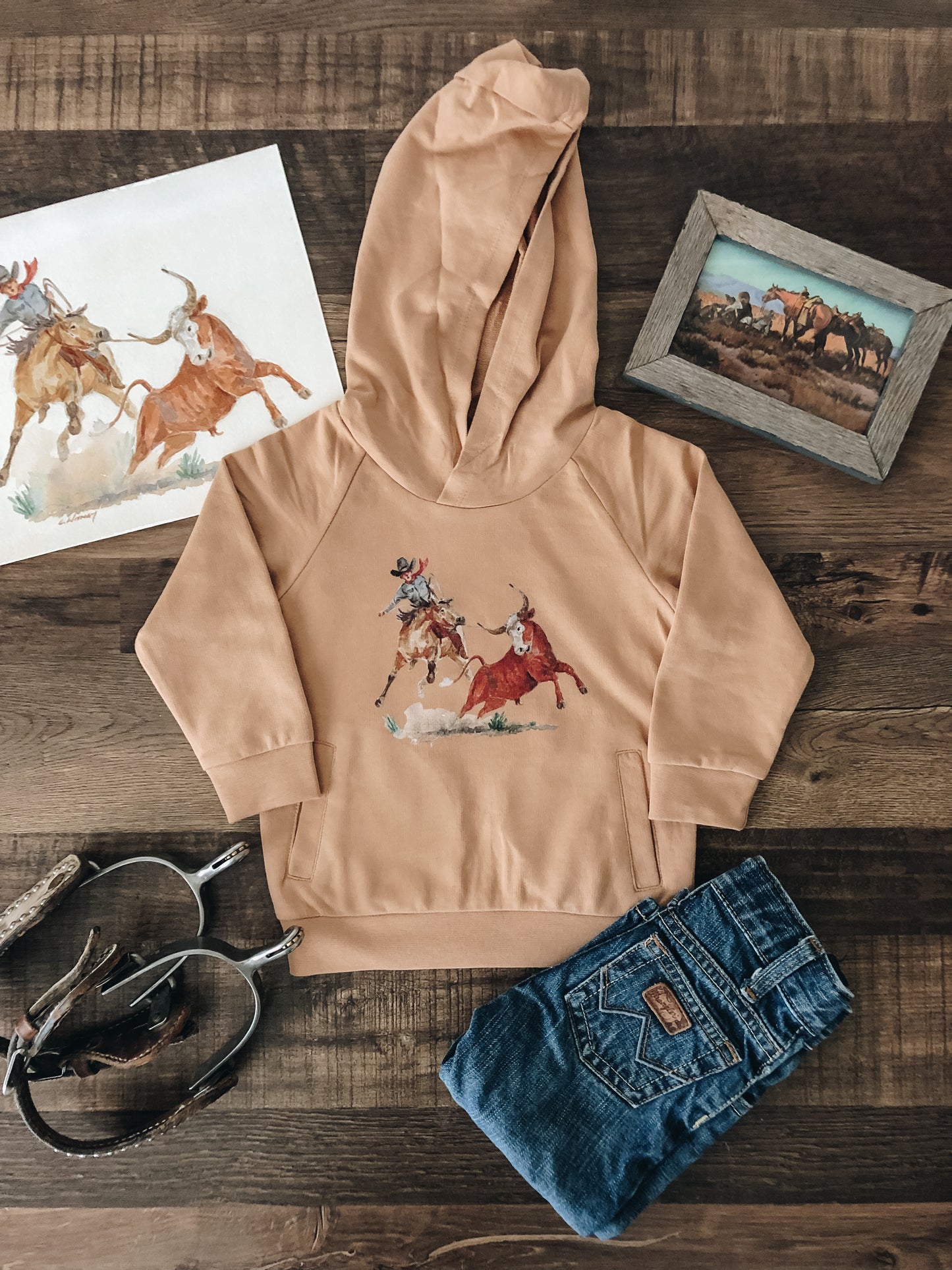 Steer Jerk Hooded Pullover (Baby & Toddler) - Tan