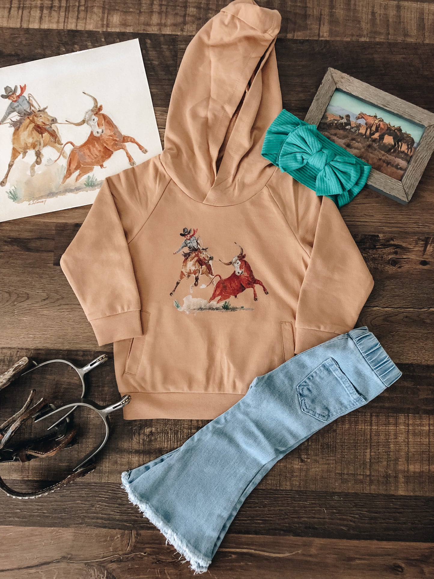 Steer Jerk Hooded Pullover (Baby & Toddler) - Tan